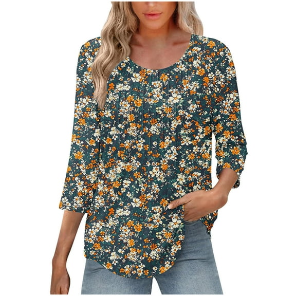 Women's Boho Tops for Fall Womens Tops Casual Womens 3/4 Sleeve Tops Casual Womens Blouses Fall 2026 My Reorder List Trending Gifts