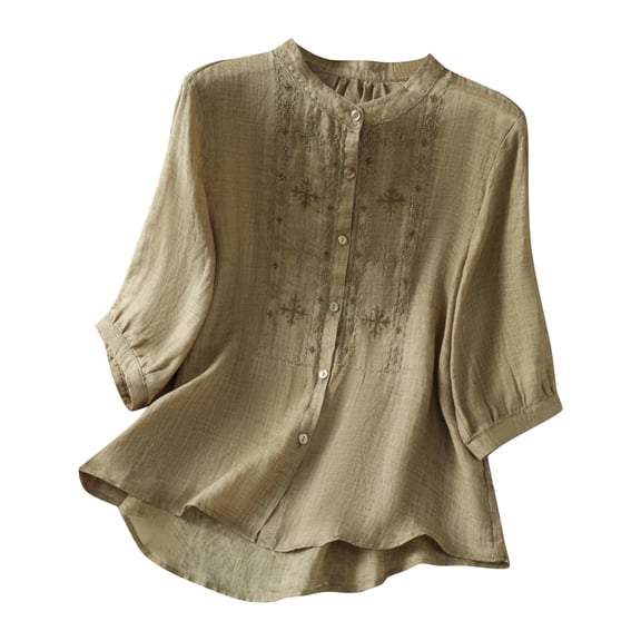 Women's Spring Blouses with Sleeves Women's Shirts Womens 3/4 Sleeve Shirts Womens Blouses Reorder Items Trending Gifts