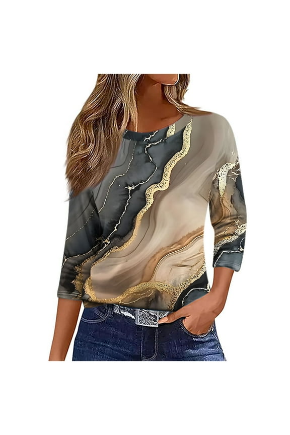 Women's Fall Tunic Tops Women's Shirts Womens 3/4 Sleeve Tops Womens Blouses My Reorder List Gifts