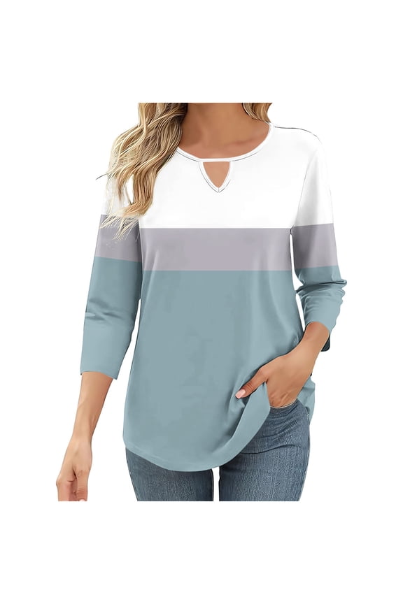 Women's Spring Tunic Tops Womens Tops 3/4 Sleeve Tops Womens Blouses My Items Gifts