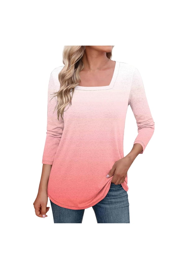 Women's T Shirts Women's Top Quarter Sleeve Tops for Women Blouses My Items Trending Gifts