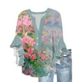 thumbnail image 1 of Womens Fall Shirts Womens Shirts Fall Casual Christmas T Shirts for Women 3/4 Sleeve Blouses My Items Ordered Trending Gifts, 1 of 5