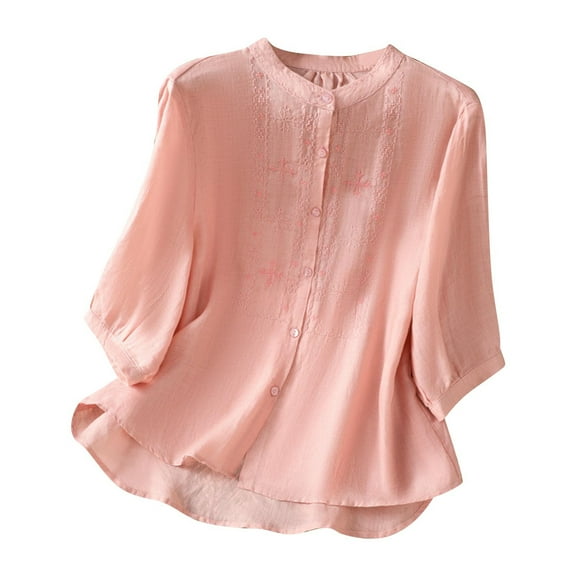 Womens Tops Tops Casual Quarter Length Sleeve Tops Womens Blouses Spring Trendy My Items Ordered Trending Gifts
