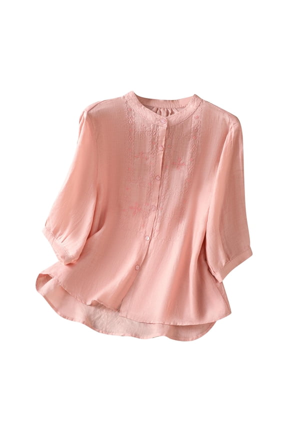 Womens Tops Tops Casual Quarter Length Sleeve Tops Womens Blouses Spring Trendy My Items Ordered Trending Gifts