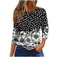 thumbnail image 1 of Womens Tops Loose Fit Women's Tops Womens Tops 3/4 Sleeve Blouses Items Ordered by Me Trending Gifts, 1 of 7