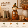 thumbnail image 1 of Fall Scarecrow Tabletop Decoration, Rustic Harvest Figurine for Mantel, Entryway Table, Sideboard, Console, Shelf, Thanksgiving Display, Farmhouse Home Decor, and Autumn Party Accent, B, 1 of 6