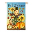 thumbnail image 1 of Fall Scarecrow Welcome Flag, 1 of 1
