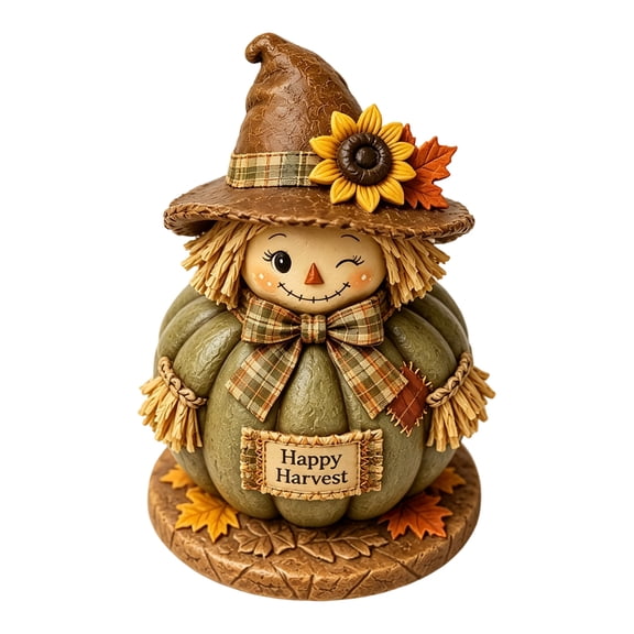 Fall Scarecrows Figurines Wooden Thanksgiving Table Decor | Scarecrow Figurines, Fall Harvest Centerpiece, Vintage Autumn Thanksgiving Home Office Desk Shelf Decor