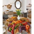thumbnail image 1 of Fall Scarecrows Tablecloth Square Table Cloth 60x60 , Waterproof Tablecloth Outdoor Table Cloth, Autumn Thanksgiving Farm Pumpkins Fruit Washable Table Cover for Kitchen Dining Party, 1 of 8
