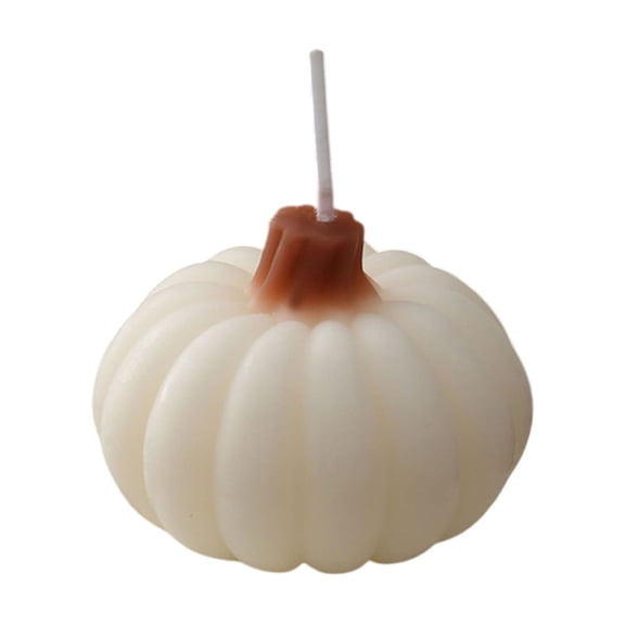 Fall Scented Candles Gift, Pumpkin Shaped Thanksgiving Aromatherapy Candles, for Home Farmhouse Tabletop Centerpiece White