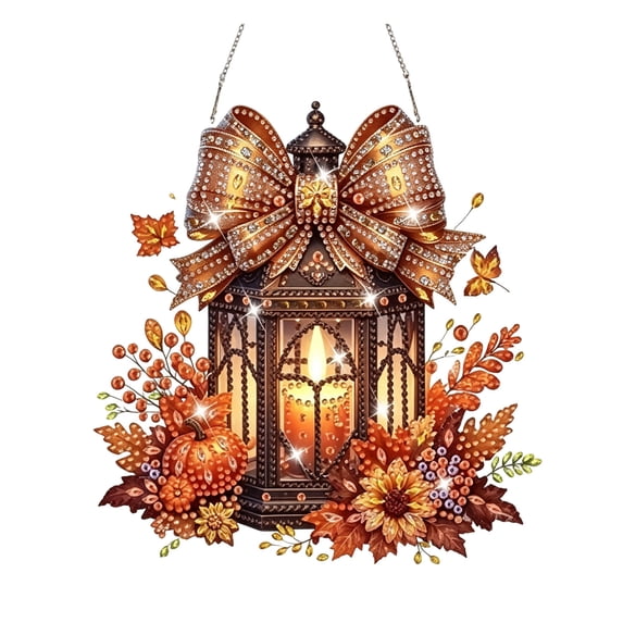 Fall Season DIY Diamond Art Hanging Ornament Handmade Wall Decor