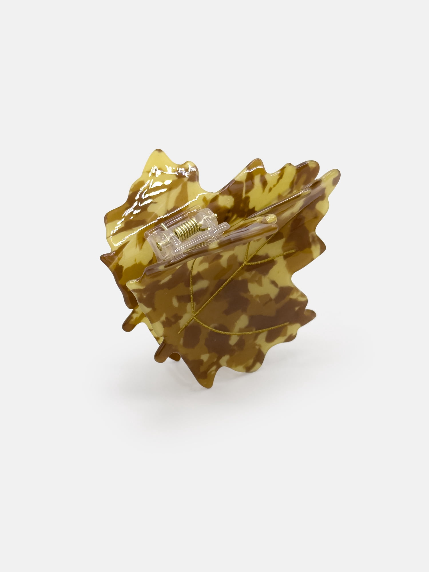 Way To Celebrate Fall Season Leaf Acrylic Hair Claw, Tort
