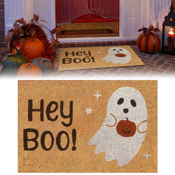 Fall Season Mat Halloween Thanksgiving Door Mat Home Decorations, Non-Slip Welcome Doormat for Front Door, Indoor Outdoor Fall Rug for Home Kitchen Floor Halloween Decor 16 X 24 Inch,KA
