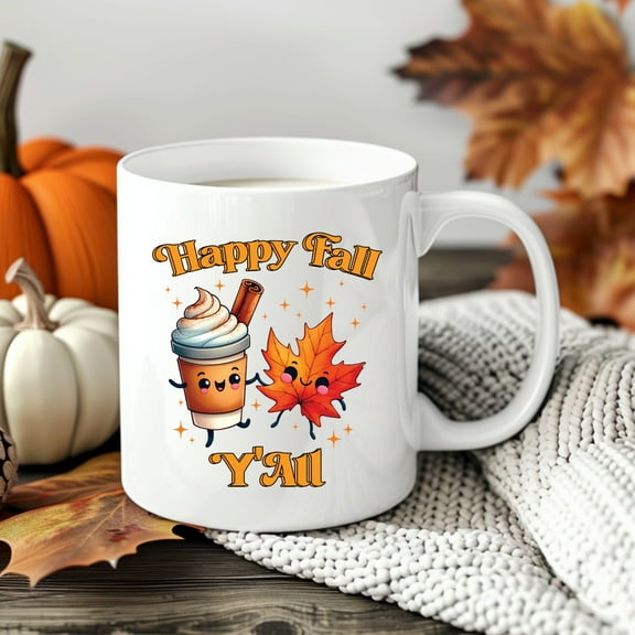 Fall Season Mug - Pumpkin Spice Leaf Gift Cup