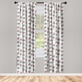 thumbnail image 1 of Fall Season Window Curtains, Corn Intertangled Togerher with Long Swirly Branch Forest Autumn Art, Lightweight Decor 2-Panel Set with Rod Pocket, Pair of - 28"x84", Soft Blue and Teal, by Ambesonne, 1 of 3