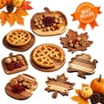 thumbnail image 1 of Fall Serving Tray Maple Leaf Wooden Platter Thanksgiving Themed for Snacks Nuts Desserts Party Home Kitchen Fall Table Decor Fall Home Decor Indoor Fall Decorations for Home by MPOISVA, 1 of 8