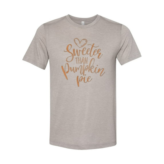 "Fall Shirt, Sweeter Than Pumpkin Pie, Thanksgiving Shirt, Pumpkin Pie, Gift For Her, Autumn Lover, Pie Lover, Funny T-shirt, Mom Shirt, Pie, Heather Stone, LARGE"