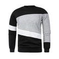thumbnail image 1 of Fall Shirts for Men Casual Pullover Pullover Long Sleeve Patchwork Round Neck Sports Sweatshirt Top, 1 of 5