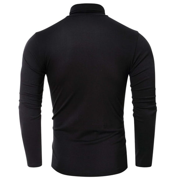 Fall Shirts for Men Fall/winter High Neck Bottoming Shirt Large Size Solid Color Long Sleeves