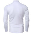 thumbnail image 1 of Fall Shirts for Men Fall/winter High Neck Bottoming Shirt Large Size Solid Color Long Sleeves, 1 of 3