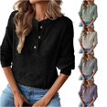 Fall Shirts for Women Elegant Everyday Solid Long Sleeve Button Down ...