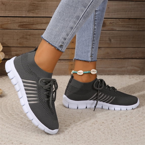 Fall Shoes For Women 2025 Athletic Walking Shoes Slip On Casual Comfortable Fashion Sneakers Running Gym Shoes Clearance Sale