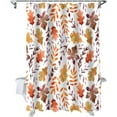 thumbnail image 1 of Fall Shower Curtain Autumn Leaf Shower Curtains for Bathroom Orange Leaves Bath Curtains Sets with Hooks for Autumn Thanksgiving Seasonal Bathroom Decor Polyester Fabric Waterproof 84 x 72 in, 1 of 1