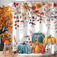 thumbnail image 1 of Fall Shower Curtain, Autumn Thanksgiving Pumpkin Shower Curtain Set with 12 Hooks, Fall Shower Curtains for Bathroom Decor, 72x72 Inch, 1 of 6