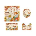 thumbnail image 1 of Fall Shower Curtain for Bathroom Set, Fall Bathroom Decor 4 PCS Harvest Seasonal, Autumn Pumpkin Set, Non-Slip Rug, Toilet Lid Cover, Bathroom Rug, Bath Curtains Hooks 72''X72'', 1 of 4