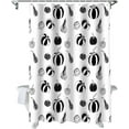 thumbnail image 1 of Fall Shower Curtain Black and White Pumpkin Shower Curtains for Bathroom Simple Style Bath Curtains Sets with Hooks for Autumn Thanksgiving Seasonal Decor Polyester Waterproof Standard 72" X 72", 1 of 1