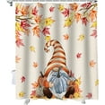 thumbnail image 1 of Fall Shower Curtain Fall Gnome Shower Curtains for Bathroom Harvest Maple Leaves Bath Curtains Sets with Hooks for Autumn Thanksgiving Seasonal Bathroom Decor Polyester Fabric Waterproof 36 x 72 in, 1 of 6