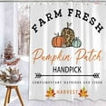 thumbnail image 1 of Fall Shower Curtain, Fall Pumpkin Shower Curtains for Bathroom, Autumn Thanksgiving Day Harvest Farmhouse Decor Waterproof Fabric with Hooks 72x72 Inch, 1 of 6