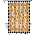 thumbnail image 1 of Fall Shower Curtain Maple Leaf Shower Curtains for Bathroom Buffalo Plaid Wood Grain Bath Curtains Sets for Autumn Thanksgiving Seasonal Bathroom Decor Polyester Fabric Waterproof 84 x 72 in, 1 of 6
