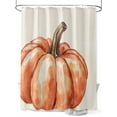 thumbnail image 1 of Fall Shower Curtain Orange Pumpkin Shower Curtains for Bathroom Thanksgiving Decor, Waterproof Polyester Shower Curtain Set with Hooks, Extra Long 72" x 84" Autumn Pumpkin, 1 of 6