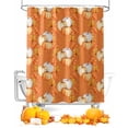thumbnail image 1 of Fall Shower Curtain Orange Pumpkins Bathroom Curtains with Hooks, Waterproof Fabric Autumn Maple Leaf Thanksgiving Bath Shower Curtains Set for Bathroom Bathtubs Decor 36x72 Inch, 1 of 7