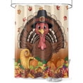 thumbnail image 1 of Fall Shower Curtain Turkey Shower Curtains for Bathroom Thanksgiving Decor, Waterproof Polyester Shower Curtain Set with Hooks, Stall Long 36" x 72" Maple Leaves Harvest Vegetable, 1 of 6