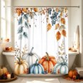 thumbnail image 1 of Fall Shower Curtain with Autumn Leaf Pattern, Waterproof Bathroom Panel with Rust Resistant Holes, Fall Decor Home Accent for Bath Stall Tub, 1 of 6