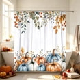 thumbnail image 1 of Fall Shower Curtain with Autumn Leaf Pattern, Waterproof Bathroom Panel with Rust Resistant Holes, Fall Decor Home Accent for Bath Stall Tub, 1 of 6