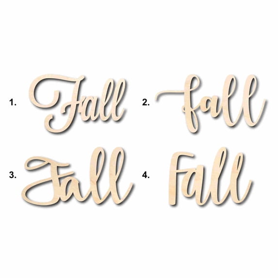 Fall Sign Unfinished Wood Cutout Home Decor DIY Option 2- 30" Wide / 1/2"