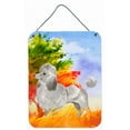 thumbnail image 1 of Fall Silver Poodle Wall or Door Hanging Prints, 1 of 2