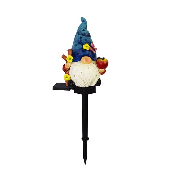Fall Solar Gnome Garden Lights, Solar Powered Fairy Garden Lights Fall Gnomes Decorations for Christmas Outside Yard Lawn Patio