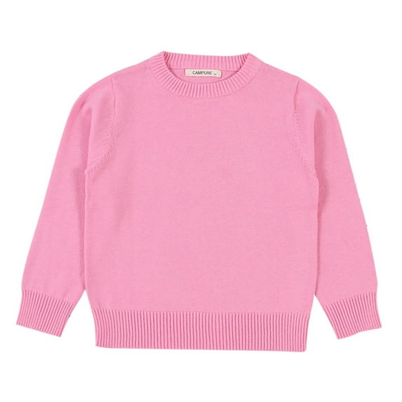 Fall Solid Color Sweater Pullover For Boys Girls