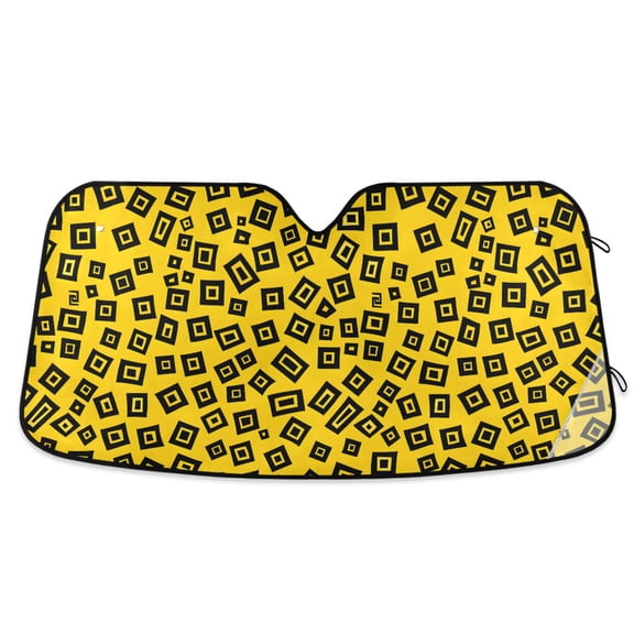 Fall Squares Car Windshield Sun Shade Foldable Car Front Window Visor Heat and UV Protection 53x23.5