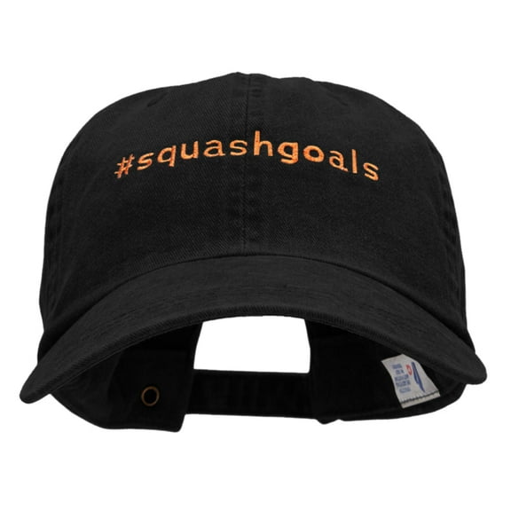 Fall Squash Goals Embroidered Wash Cap - Black OSFM