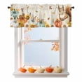 thumbnail image 1 of Fall Squirrel Valances for Windows, 54 x 18in, Pumpkin Sunflower Leaf Farmhouse Thanksgiving Rod Pocket Kitchen Valance Curtain Light Filtering Window Treatments for Living Room Bedroom, 1 Panel, 1 of 7
