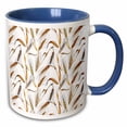 thumbnail image 1 of 3drose, Fall Stalks of Wheat Pattern, 11oz Two-tone Blue Mug, 1 of 6