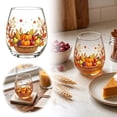 thumbnail image 1 of Fall Stemless Glasses Pumpkin Maple Leaf Drinking Tumbler Orange Green Autumn Thanksgiving Party Home Kitchen Decor Fall Stemless Glasses Pumpkin Maple Leaf Drinking Tumbler, 1 of 6
