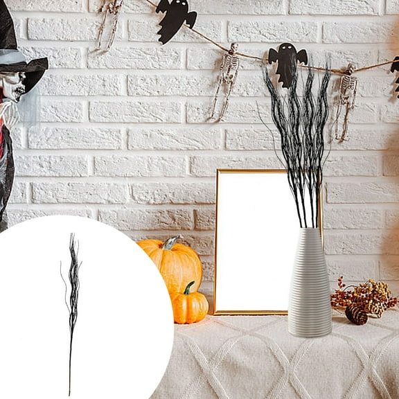 Fall Stems Artificial Halloween Picks 17 Inch Glitter Floral Picks and Sprays Faux Fall Branches for Autumn Thanksgiving Day Harvest Festival Home Decoration