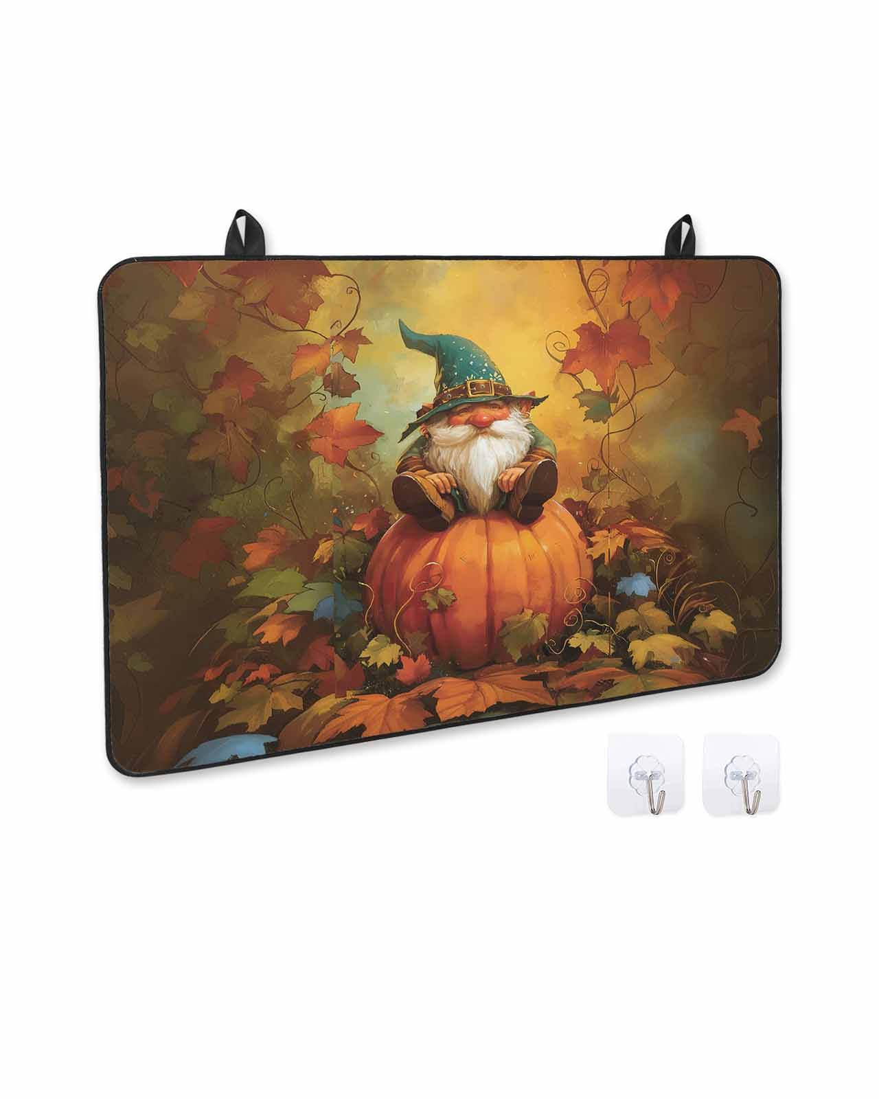 Fall Stove Cover for Electric Stove, Maple Leaf Pumpkin Gnome Stove Top