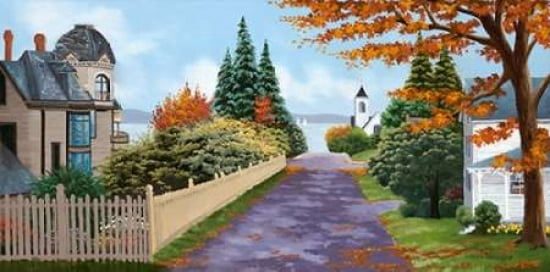 Fall Street Canvas Art - Julie Peterson (10 x 20)